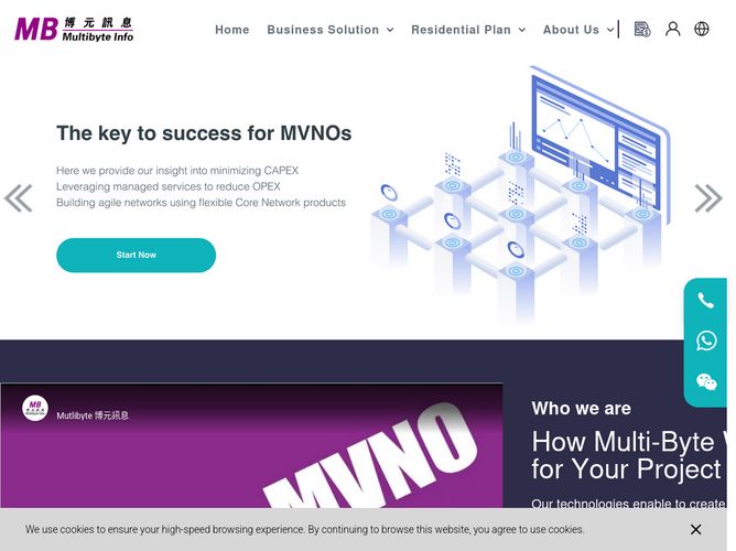 The website screenshot for http://www.multi-byte.com/