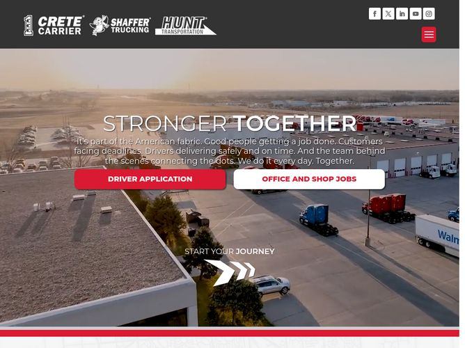 The website screenshot for http://cretecarrier.com