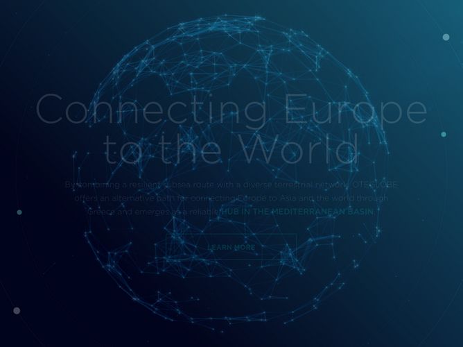The website screenshot for http://www.oteglobe.gr/