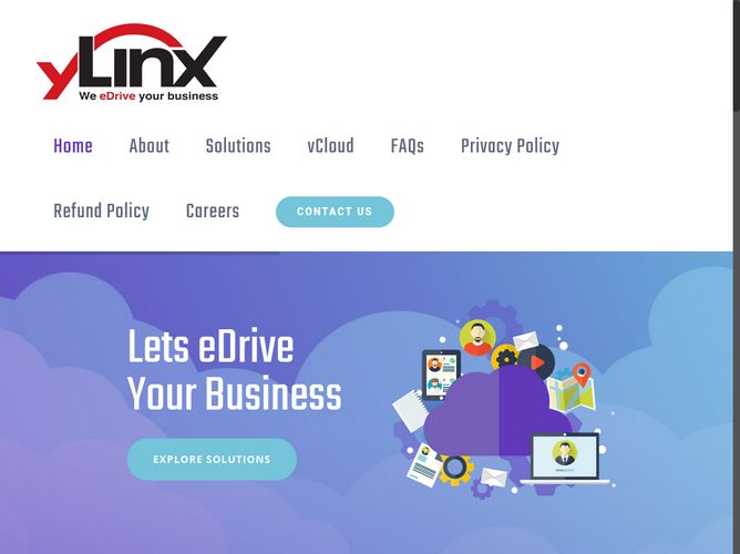The website screenshot for http://www.ylinx.pk