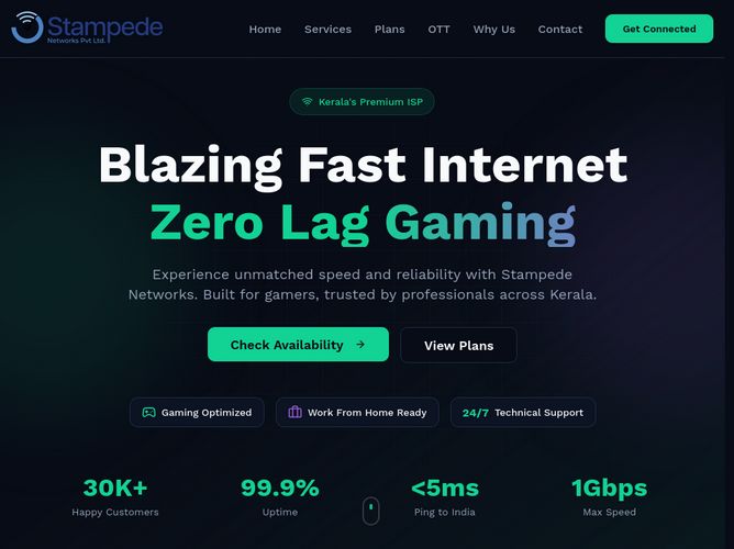 The website screenshot for http://www.stampedecom.in