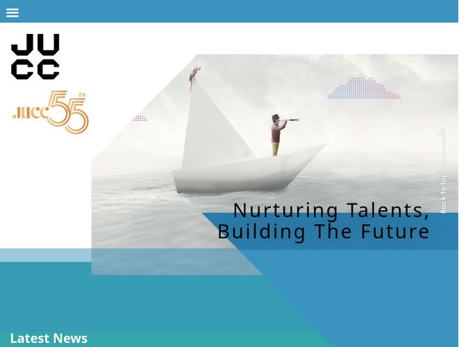 The website screenshot for http://www.jucc.edu.hk