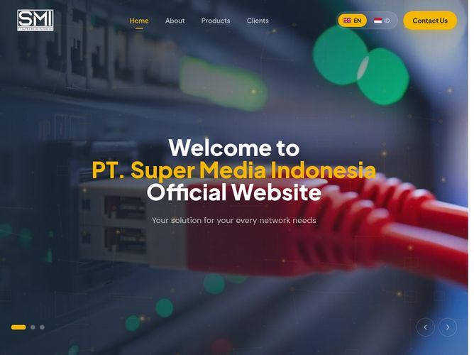 The website screenshot for http://www.smi.net.id/