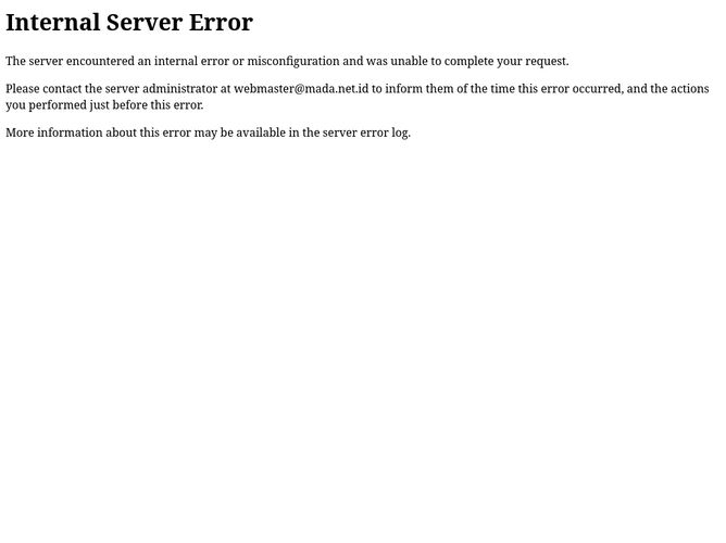 The website screenshot for http://mada.net.id