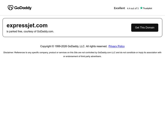 The website screenshot for http://expressjet.com