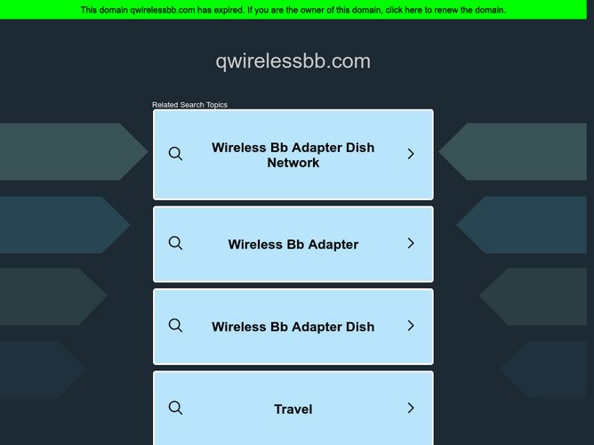 The website screenshot for http://qwirelessbb.com