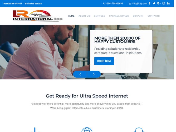 The website screenshot for https://lrisp.com