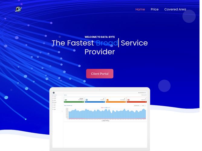 The website screenshot for http://www.databyte-network.com