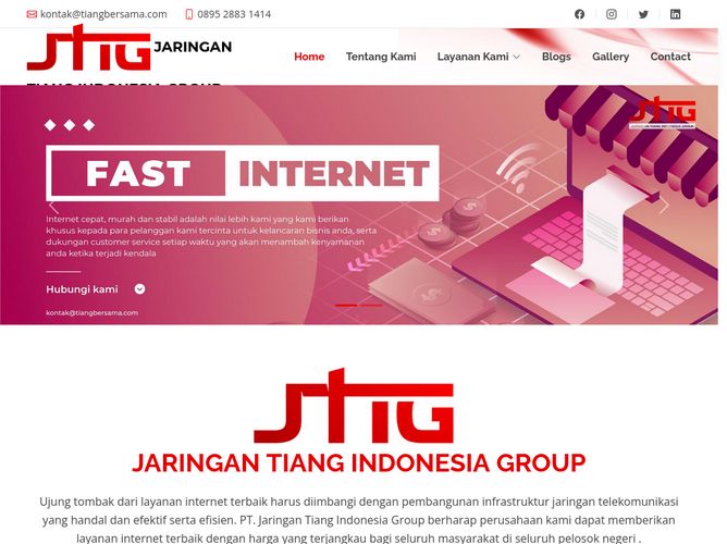 The website screenshot for http://tiangbersama.com