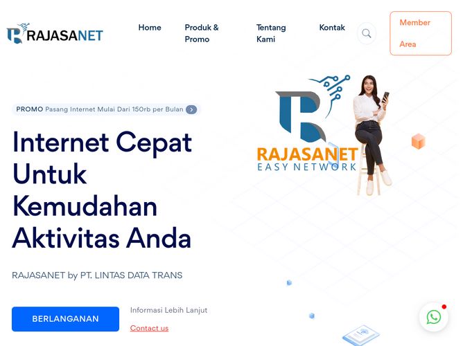The website screenshot for https://www.ldt.co.id/