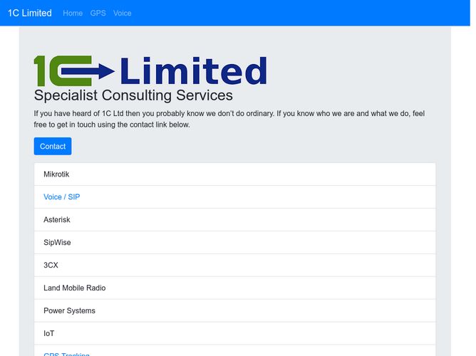 The website screenshot for https://1c.co.nz