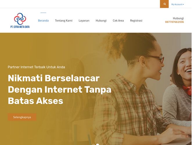 The website screenshot for https://citrametadata.net