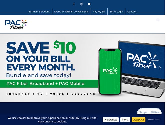 The website screenshot for http://pemtelco.com