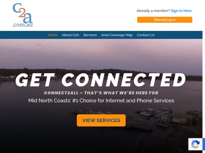 The website screenshot for http://c2a.com.au