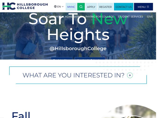 The website screenshot for http://hccfl.edu
