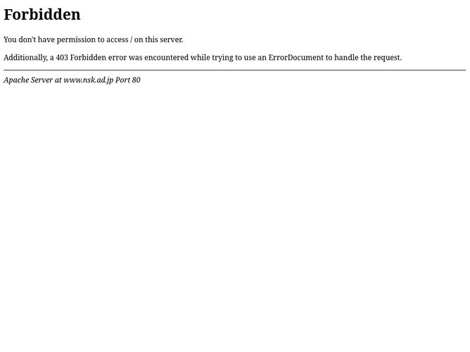 The website screenshot for http://www.nsk.ad.jp/