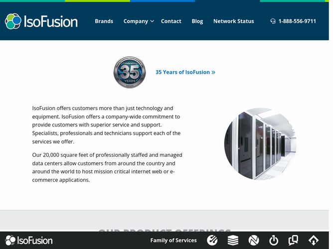 The website screenshot for http://www.isofusion.com