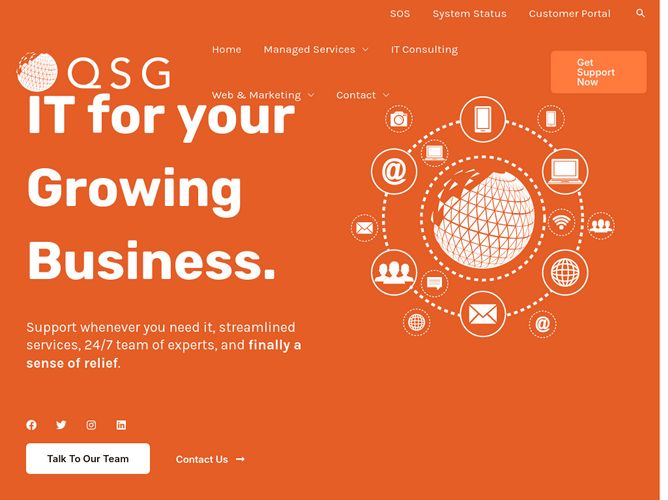 The website screenshot for https://qsgit.com