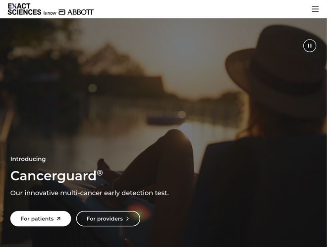 The website screenshot for http://genomichealth.com