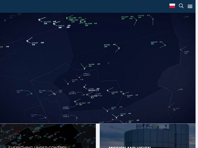 The website screenshot for https://www.pansa.pl/en/