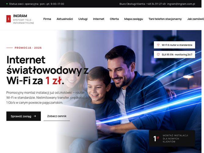 The website screenshot for http://www.ingram.com.pl/