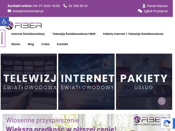The website screenshot for https://interkonekt.pl