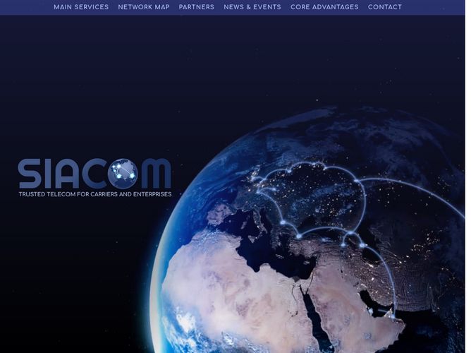 The website screenshot for https://sia-com.com/