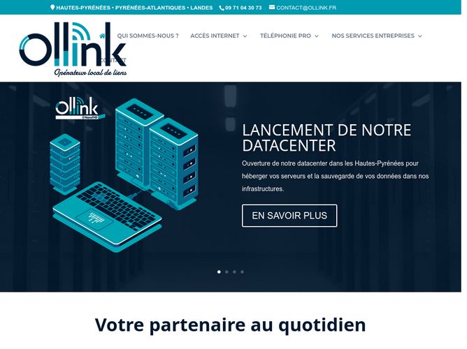 The website screenshot for http://www.ollink.fr
