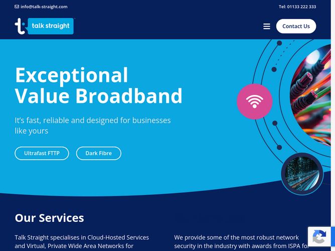 The website screenshot for http://www.talk-straight.com