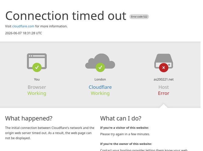 The website screenshot for https://as200221.net