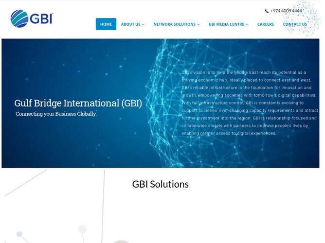 The website screenshot for http://www.gbiinc.com