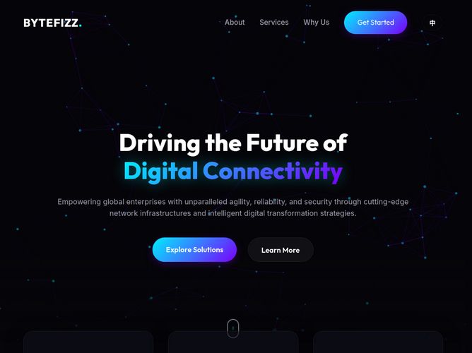 The website screenshot for http://www.bytefizz.net