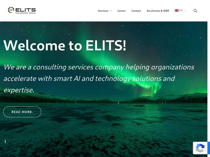The website screenshot for https://www.elits.com