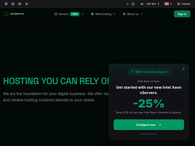 The website screenshot for https://informaten.com/