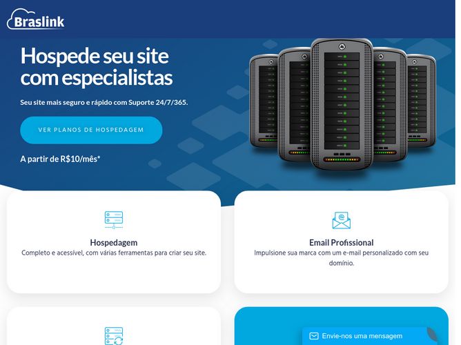 The website screenshot for http://www.braslink.com