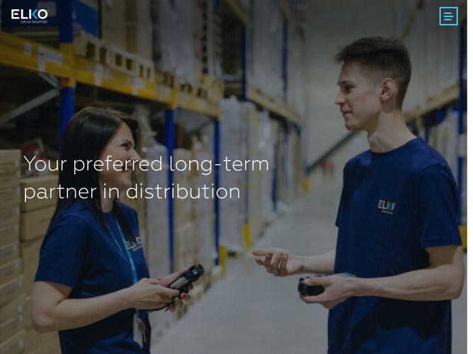 The website screenshot for https://www.elkogroup.com