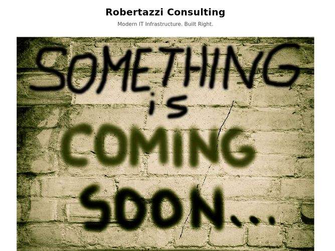 The website screenshot for https://www.robertazziconsulting.com
