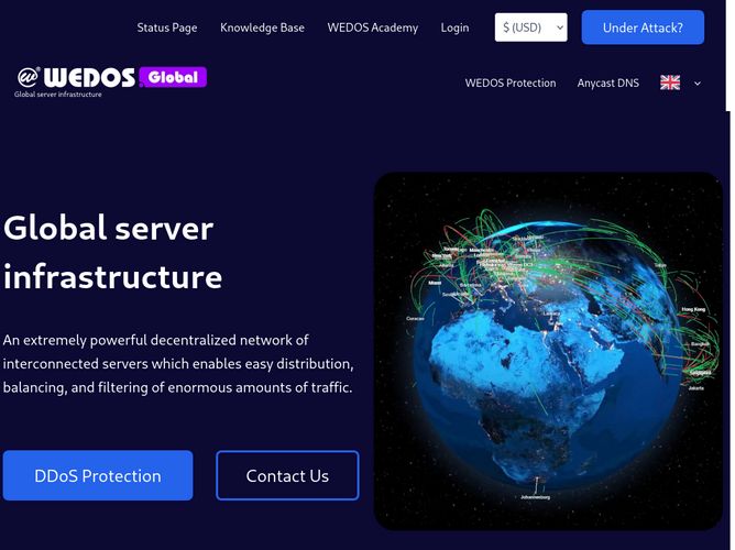 The website screenshot for https://www.wedos.global/