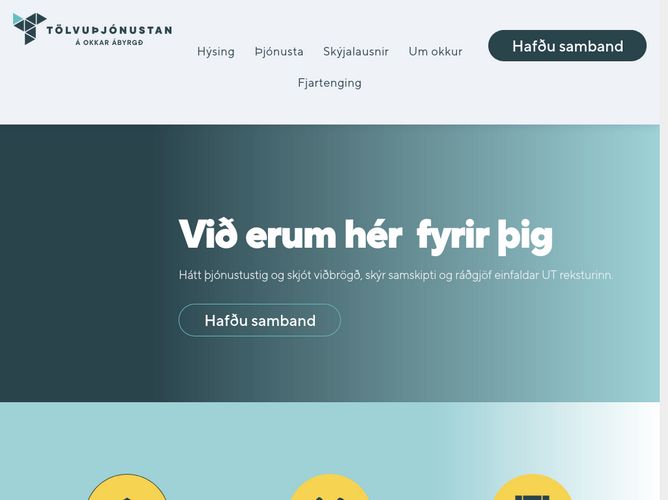 The website screenshot for https://tolva.is/