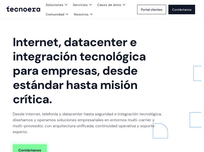 The website screenshot for https://www.tecnoera.com/