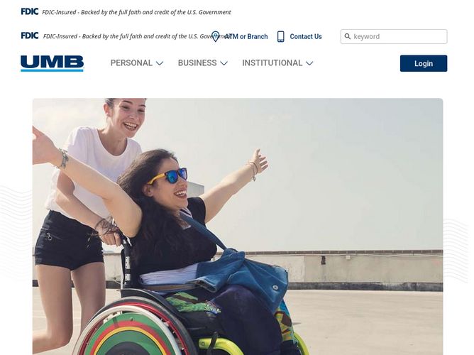 The website screenshot for http://umb.com