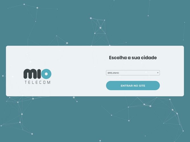The website screenshot for https://miotelecom.com.br/