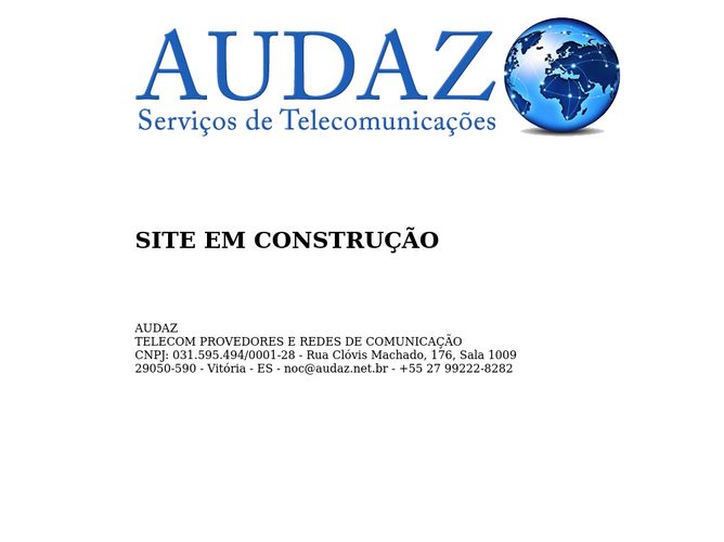 The website screenshot for http://audaz.net.br
