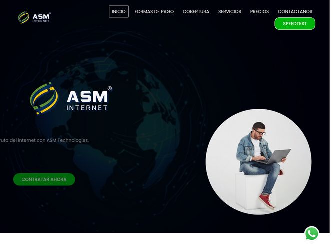 The website screenshot for https://asmtech.com.mx/