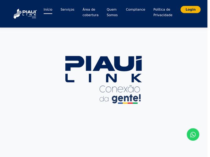 The website screenshot for https://www.piauilink.pi.gov.br