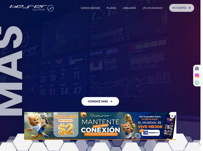 The website screenshot for https://bessersolutions.com
