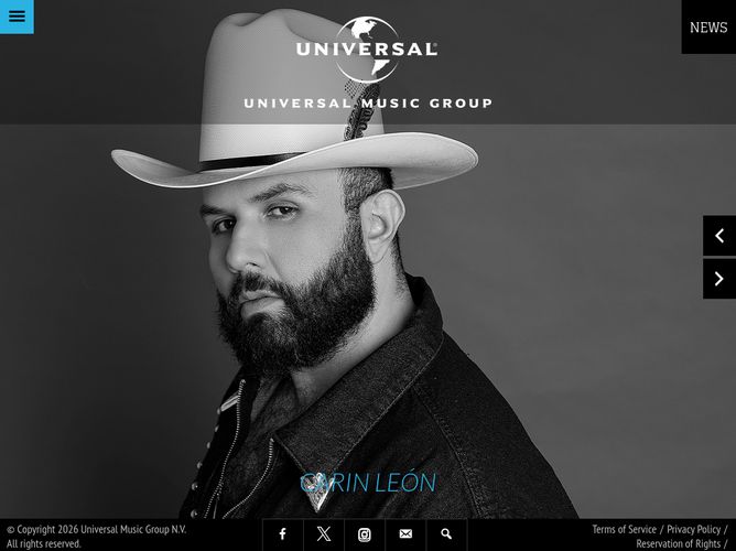 The website screenshot for http://umusic.com