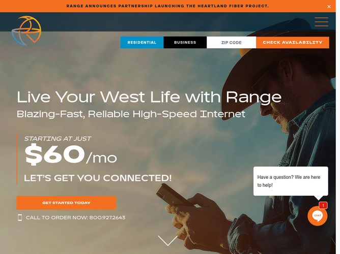 The website screenshot for http://range.net