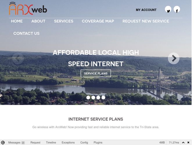 The website screenshot for http://arxweb.com