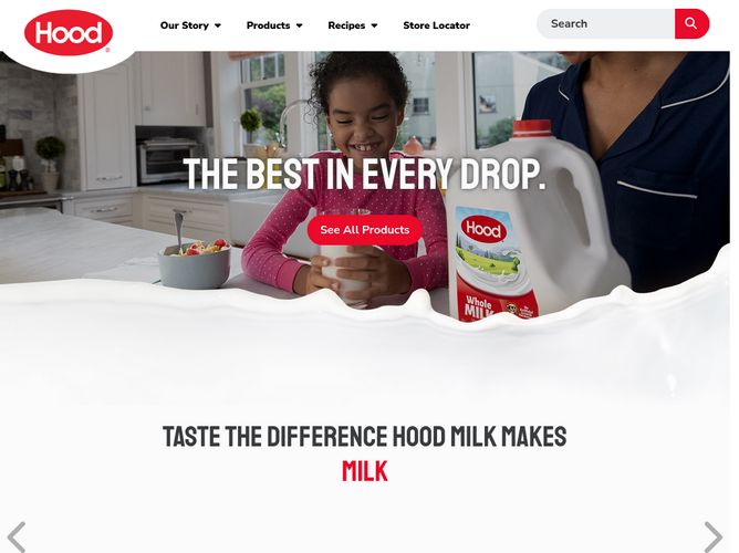 The website screenshot for http://hphood.com